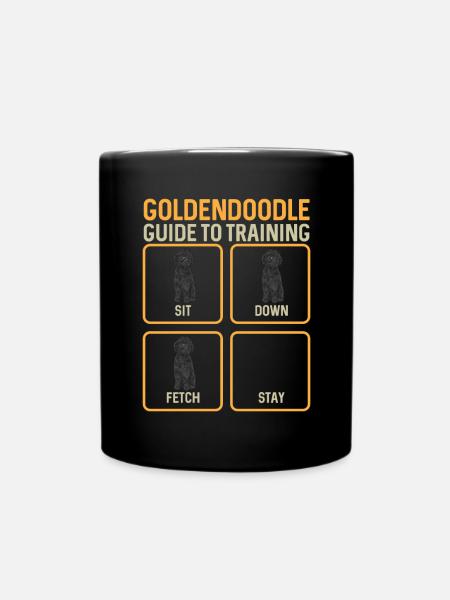 Black Goldendoodle Doodle Hund - Tasse einfarbig - Schwarz