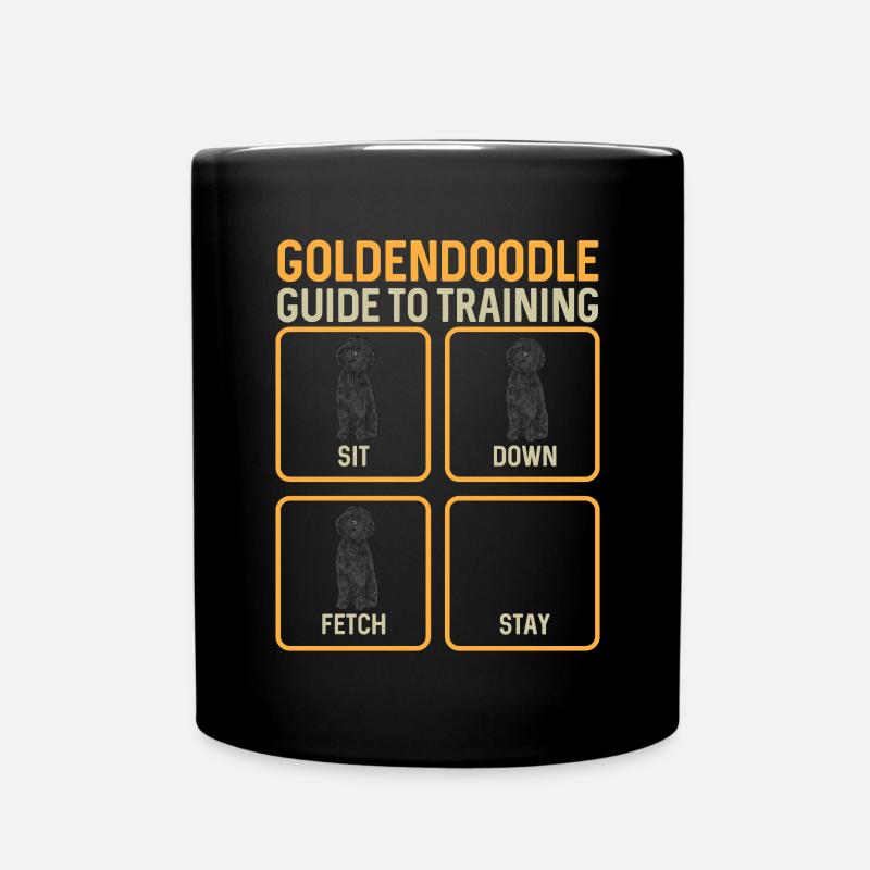 Black Goldendoodle Doodle Hund - Tasse einfarbig - Schwarz