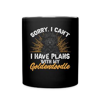 Chien Doodle Black Goldendoodle - Mug uni - noir - Devant