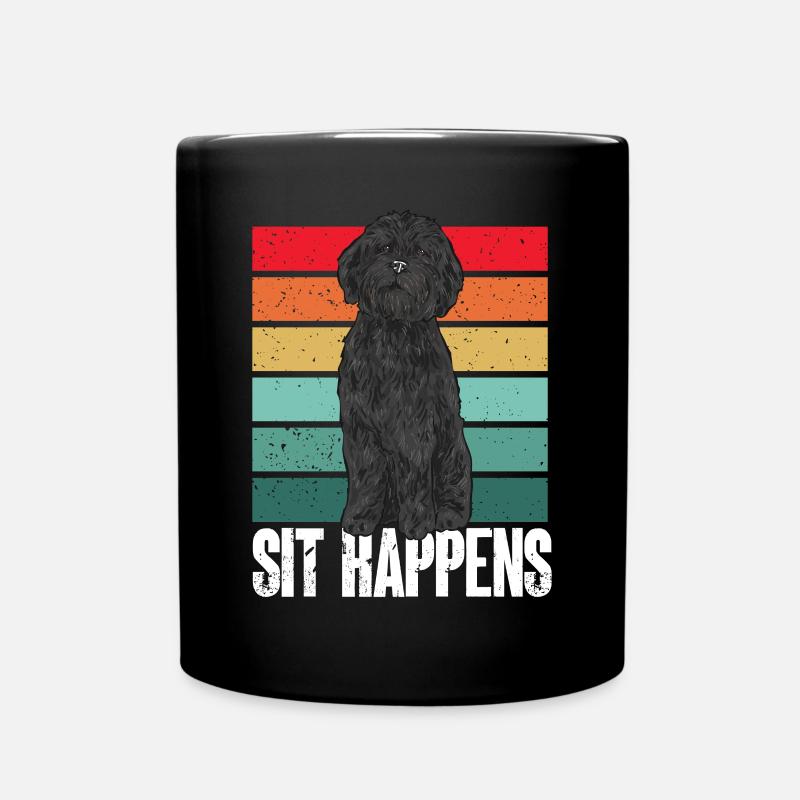 Black Goldendoodle Doodle Hund - Tasse einfarbig - Schwarz