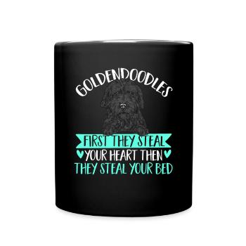 Chien Doodle Black Goldendoodle - Mug uni - noir - Devant