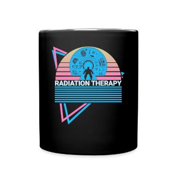 Strahlentherapie Strahlentherapeut Retro - Tasse einfarbig - Schwarz - Vorne