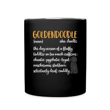 Chien Doodle Black Goldendoodle - Mug uni - noir - Devant