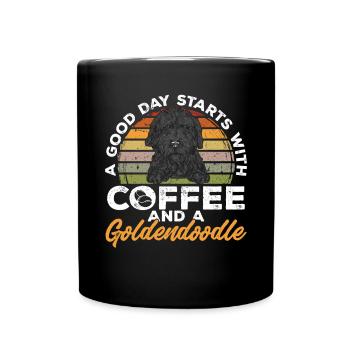 Chien Doodle Black Goldendoodle - Mug uni - noir - Devant