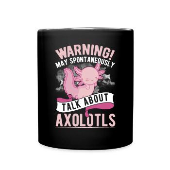 Axolotl Cadeau Amphibien à queue - Mug uni - noir - Devant