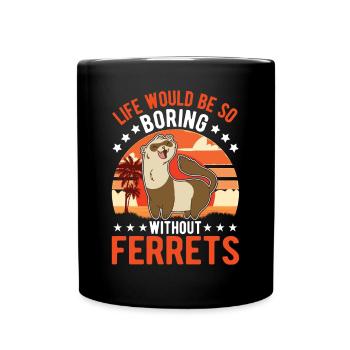 Ferret lover Ferret Gift - Full Colour Mug - black - Front