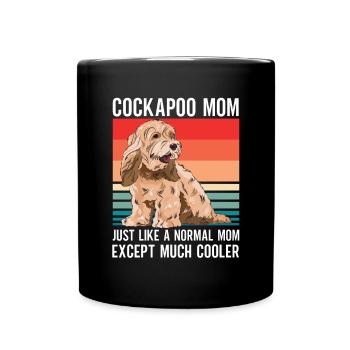 Cockapoo Hund - Tasse einfarbig - Schwarz - Vorne