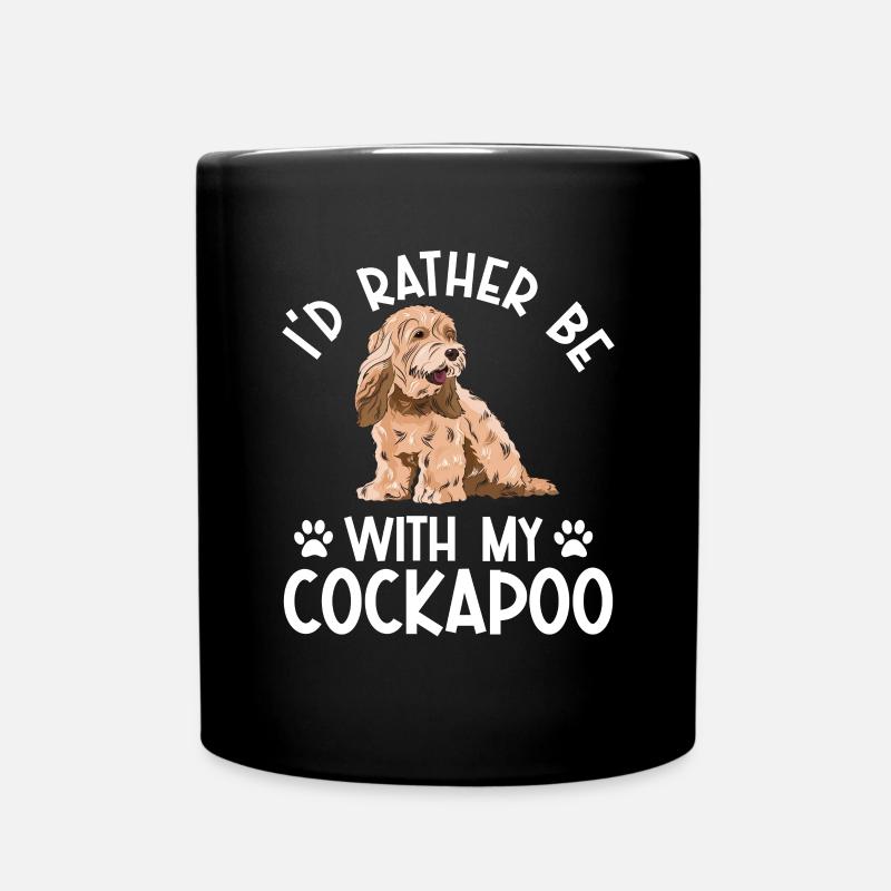 Cockapoo Hund - Tasse einfarbig - Schwarz