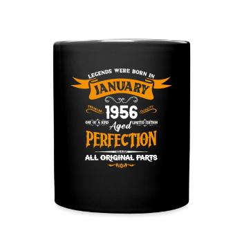 Les légendes sont nées en janvier 1956 - Mug uni - noir - Devant