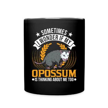 Opossum Gift Possum Marsupial - Full Colour Mug - black - Front