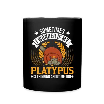 Platypus Spell Platypus - Full Colour Mug - black - Front