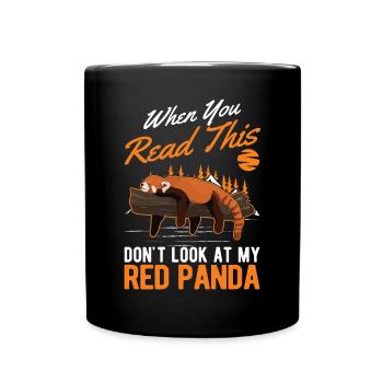Red Panda Cadeau Chat Ours Panda Rouge - Mug uni - noir - Devant