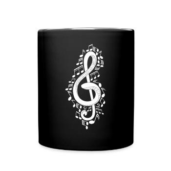 Piano Keyboard Player Piano Musician Music Note Cl - Tasse einfarbig - Schwarz - Vorne