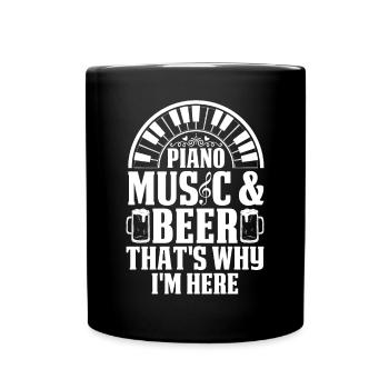Piano Music & Beer That’s Why I’m Here - Claviers - Mug uni - noir - Devant