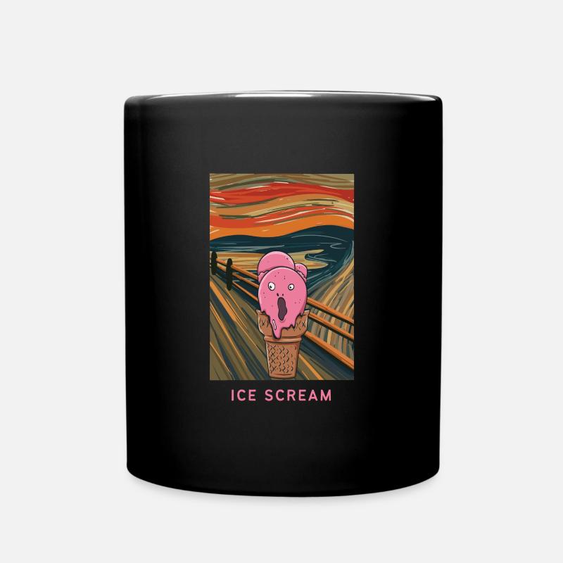 Kunstgeschichte Bildende Kunst Eis Munch Schrei - Tasse einfarbig - Schwarz