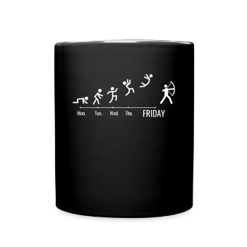 Archer Archery Sports Weekend - Full Colour Mug - black - Front
