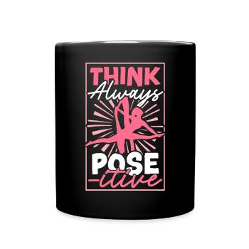 Aerialist - Aerial Yoga and Aerial Silk Acrobatics - Full Colour Mug - black - Front