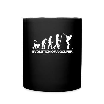 Evolution of a golfer - Full Colour Mug - black - Front