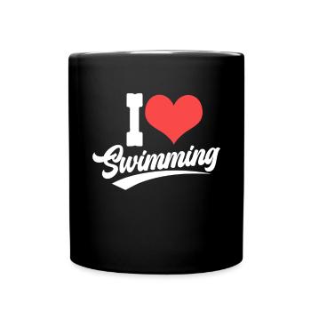 Shimmer Swimming I Love Swimming - Full Colour Mug - black - Front