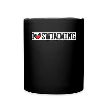 Shimmer Swimming I Love Swimming - Full Colour Mug - black - Front