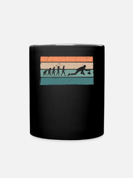 Eisstock Stockschiessen Eisstockschießen - Tasse einfarbig - Schwarz