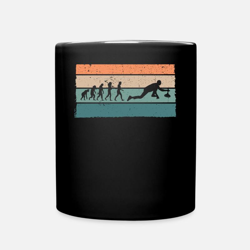 Eisstock Stockschiessen Eisstockschießen - Tasse einfarbig - Schwarz