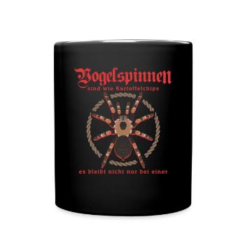Vogelspinnen Spinne Tarantel Vogelspinne Geschenk - Tasse einfarbig - Schwarz - Vorne