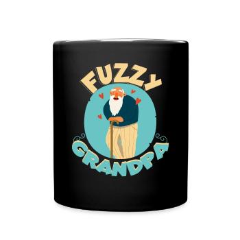 Fuzzy Grandpa - Full Colour Mug - black - Front