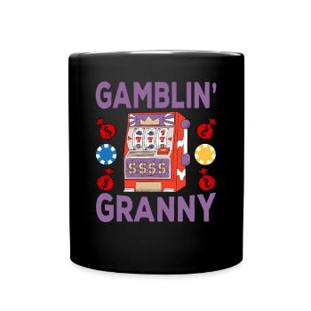 Casino Gambling Slot Machine à sous Jeu de cartes - Mug uni - noir - Devant