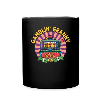 Casino Gambling Slot Machine à sous Jeu de cartes - Mug uni - noir - Devant