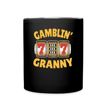 Casino Gambling Slot Machine à sous Jeu de cartes - Mug uni - noir - Devant