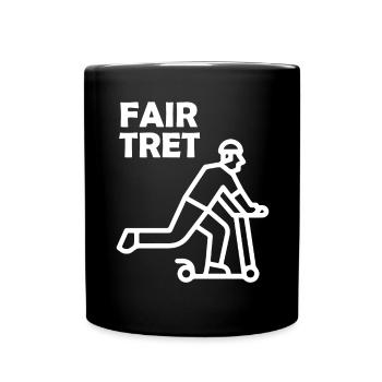 FAIR TRET Roller - Tasse einfarbig - Schwarz - Vorne