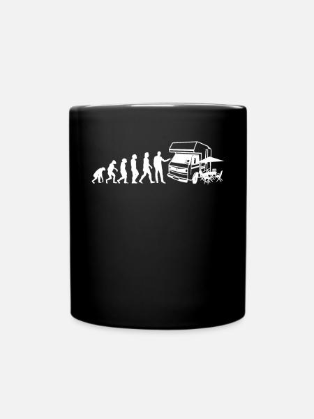Camper Geschenkidee Camping - Tasse einfarbig - Schwarz