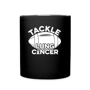 Lungenkrebs bekämpfen White Ribbon Lungenkrebs - Tasse einfarbig - Schwarz - Vorne