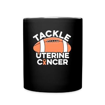 S’attaquer au cancer de l’utérus Ruban de pêche Cancer de l’utérus - Mug uni - noir - Devant