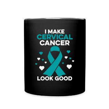 Je fais bien paraître le cancer du col de l’utérus Cancer du col de l’utérus - Mug uni - noir - Devant