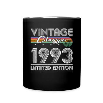 30. Geburtstag Vintage 1993 Classic 1993 - Tasse einfarbig - Schwarz - Vorne