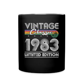 40th Birthday Vintage 1983 Classic 1983 - Full Colour Mug - black - Front