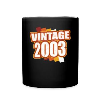20. Geburtstag Jahrgang 2003 Vintage 2003 - Tasse einfarbig - Schwarz - Vorne