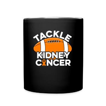 Tackle Kidney Cancer Orange Ribbon Kidney Cancer - Full Colour Mug - black - Front
