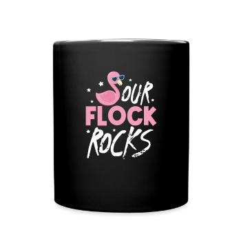 Flamingo Pink Bird Zoo Summer Holiday Gift - Full Colour Mug - black - Front