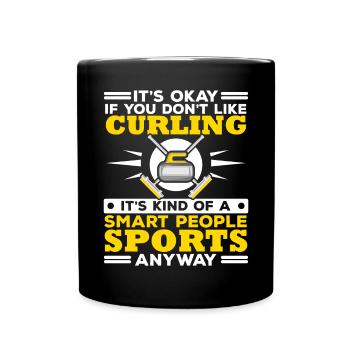 Curlingspieler Curler Sport Lover Curling Stone - Tasse einfarbig - Schwarz - Vorne
