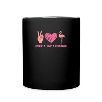 Flamingo Pink Vogel Zoo Sommer Urlaub Geschenk - Tasse einfarbig - Schwarz - Vorne
