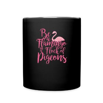 Flamingo Pink Bird Zoo Summer Holiday Gift - Full Colour Mug - black - Front