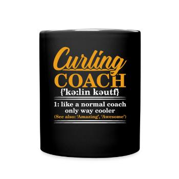 Curling Coach Curler Sport Lover Curling Stone - Tasse einfarbig - Schwarz - Vorne