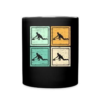 Curlingspieler Curler Sport Lover Curling Stone - Tasse einfarbig - Schwarz - Vorne