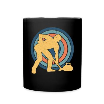 Curlingspieler Curler Sport Lover Curling Stone - Tasse einfarbig - Schwarz - Vorne