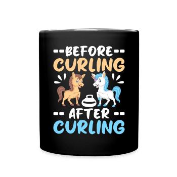Joueur de curling Curler Sport Lover Pierre de curling - Mug uni - noir - Devant
