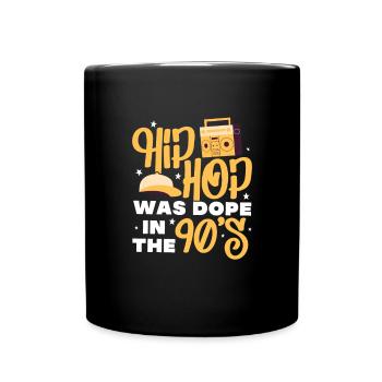 90s Hip Hop Rap Music Hiphop Classics Gift - Full Colour Mug - black - Front