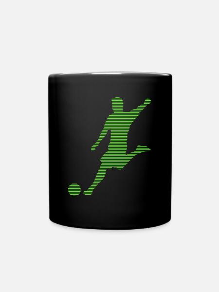 Fußball - Tasse einfarbig - Schwarz